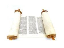 Authentic 19th Century Tifara Judaica Torah Scroll A Timeless Piece of Easter...