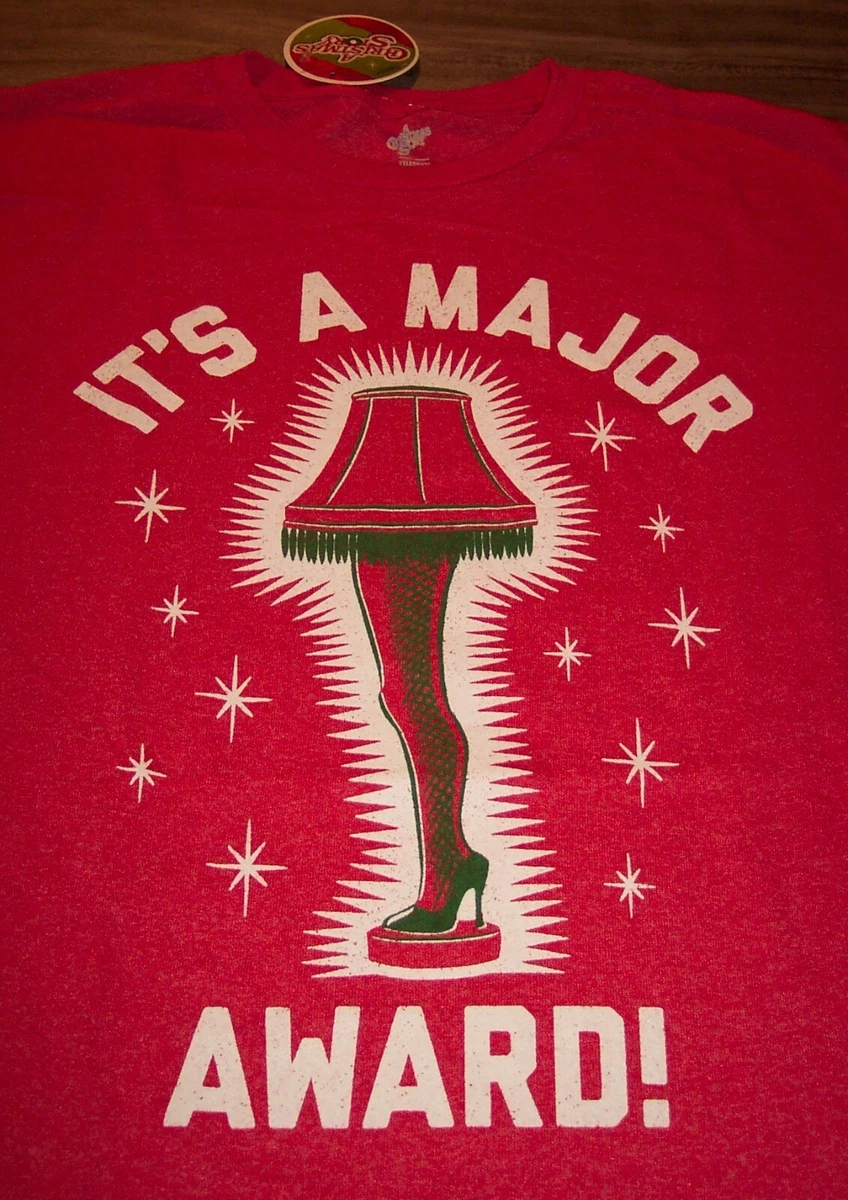 Vintage Style A CHRISTMAS STORY MAJOR AWARD LEG LAMP T Shirt SMALL NEW w TAG