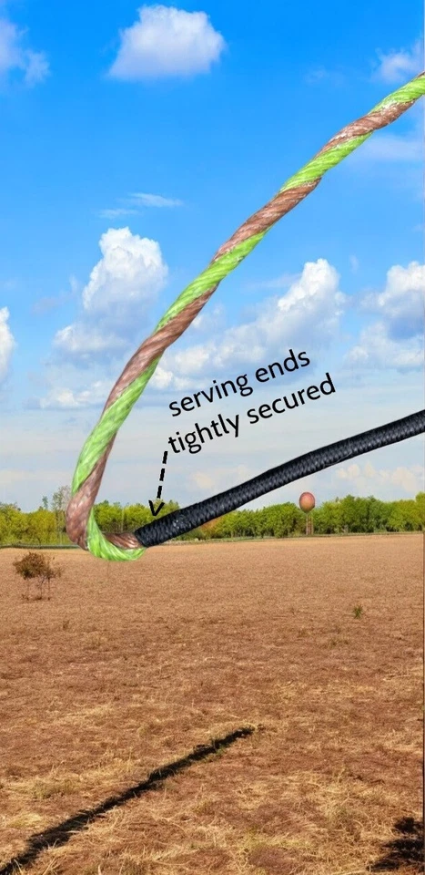 Flemish Twist Bowstring KIWI GREEN & MED BROWN choose your string length $17.95 - Image 4 of 4