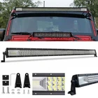 52 INCH LED Light Bar Flood Spot Combo Kit For Jeep Wrangler JK TJ CJ Offroad