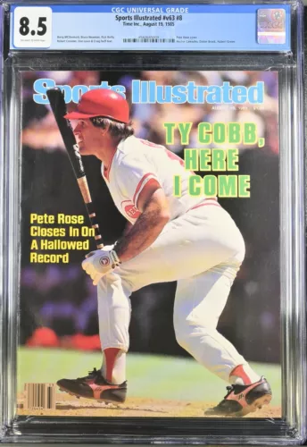 Pete Rose Sports Illustrated CGC 8.5 Newsstand 8/19/85 v63 #8