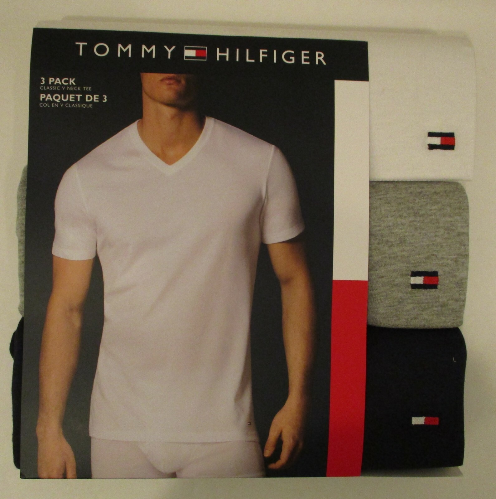 3 TOMMY HILFIGER MENS 100% COTTON WHITE V NECK S M L XL XXL T-SHIRTS UNDERSHIRTS thumbnail 10
