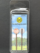 HO-2500-005-C / 1:87 Scale Street  Railroad Signs "Faded Stop Sign"