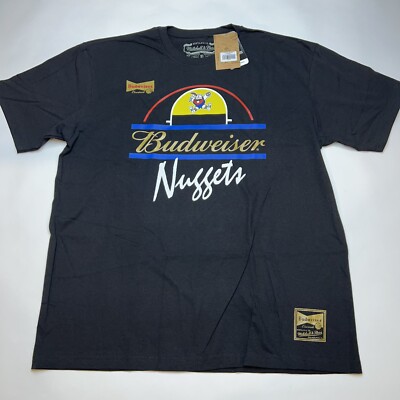 Budweiser In The Paint Tee Denver Nuggets Mitchell & Ness Black Size X-Large
