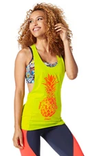 RARE NWT Size XXL NWT Zumba Don't Get it Twisted Tank Pineapple Cruise Party