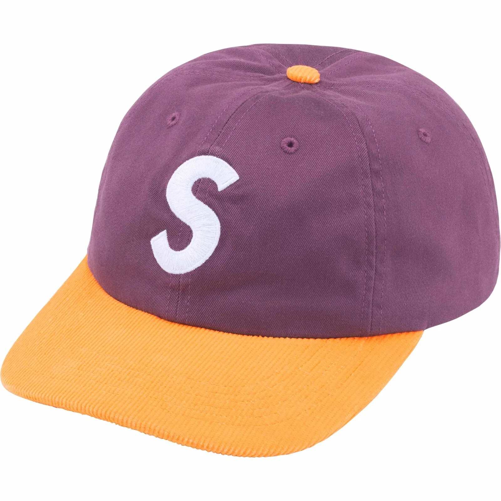 Casquette chapeau Supreme 2 tons S logo 6 panneaux   violet poussiéreux   SS24 neuf authentique
