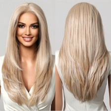 13x6 Lace Front Wigs Fashion Wigs Blonde Wig Straight Layered Cut Wig for Women