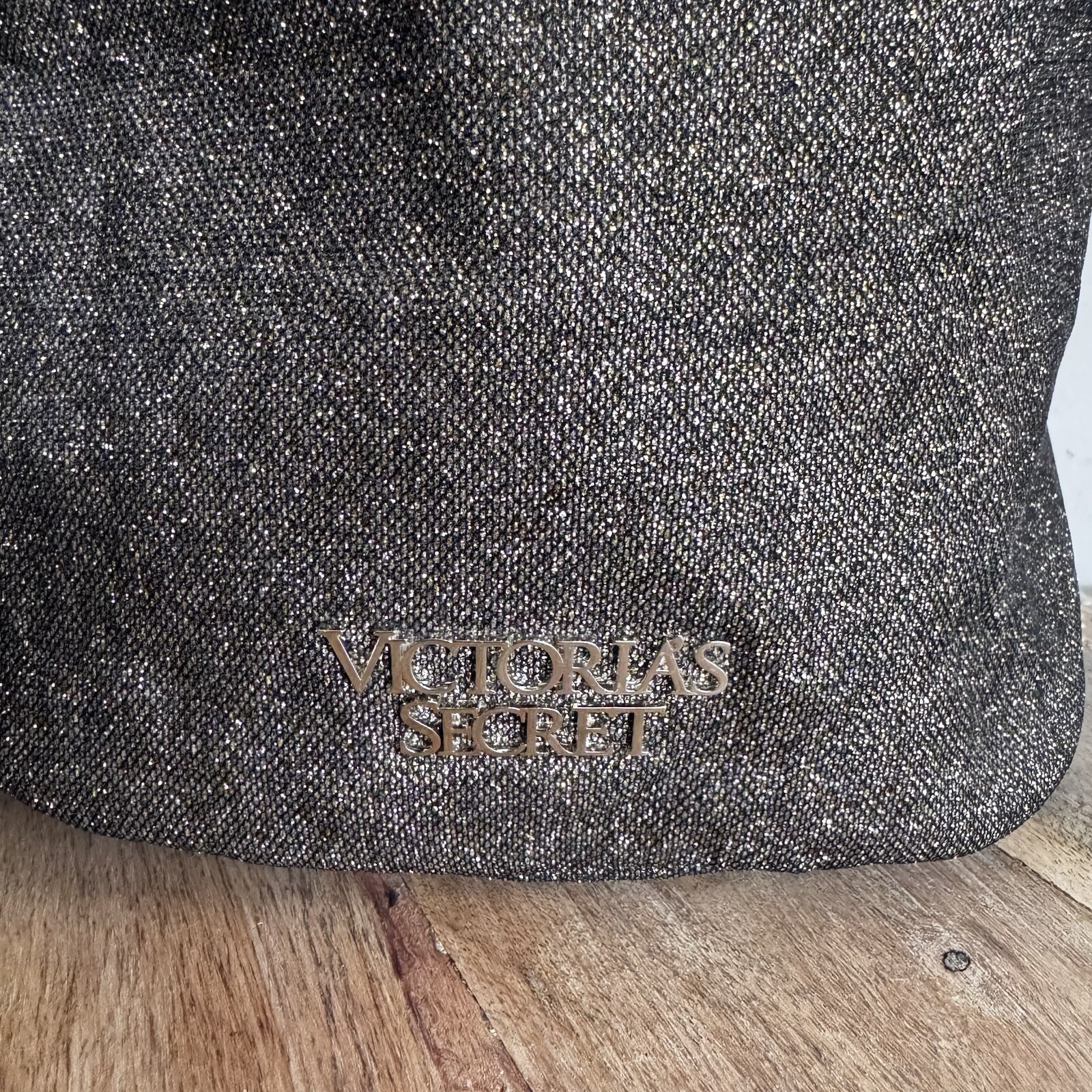 Victoria's Secret Bucket Drawstring Backpack Blac… - image 3