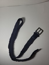 Mens Woven Stretchy Black Belt Size L