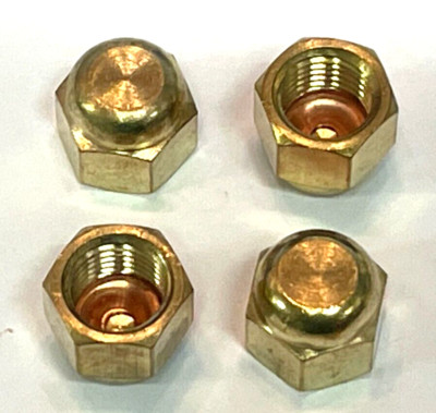 Copeland, Carrier, Carlyle & Tecumseh, Service Valve Port Caps (4) w/Copper Seal