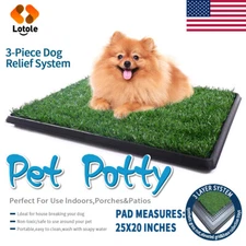 Pet Potty Trainer Grass Mat Dog Puppy Training Pee Patch Pad Indoor Toilet