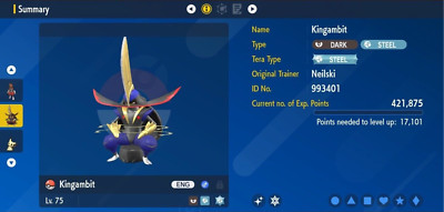 Pokemon Scarlet & Violet 6IV Shiny Kingambit Max EVs