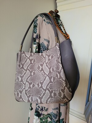 Alfani For Macys Bangle Large Tote Bag NWOT Faux Snake