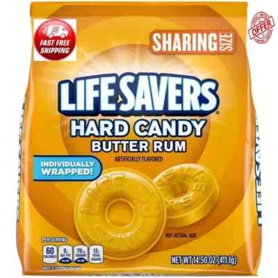 Lifesavers Hard Candy Butter Rum Sharing Size 14.5 oz