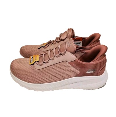 Skechers Bobs Sport Squad Women's Chaos In Color Blush 10 Memory Foam Slip On