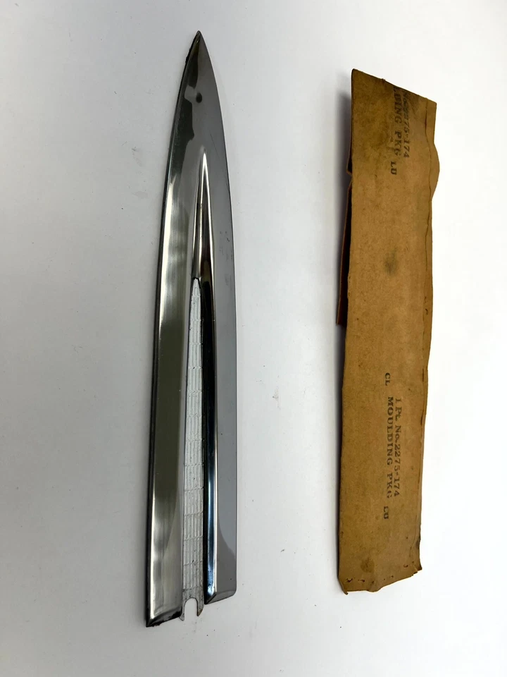 1961 Dodge Dart Polara Front Fender pacote de moldura cromada 2275174 novo na caixa - Imagem 3 de 4