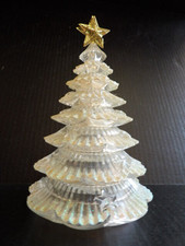 Vintage Clear Lucite Acrylic Christmas Tree w...