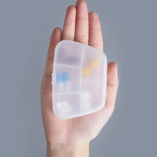 1PC Portable Square Storage Medicine Box Mini Plastic Earrings Jewelry Travel