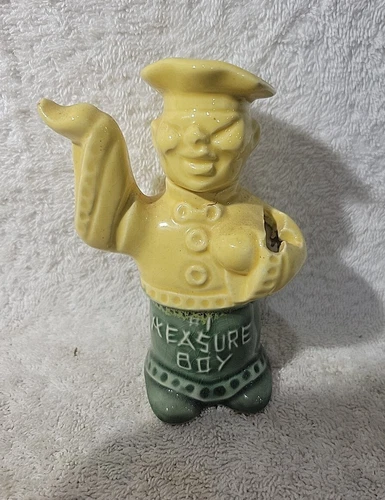 Shawnee Pottery Chinese #1 Measure Boy Spoon Holder Green Yellow Figurine 1 of 2