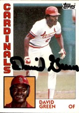 David Green 1984 Topps #362 St Louis Cardinals Autographed Signed Card DECEASED