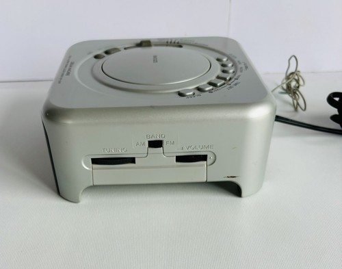 SONY Dream Machine Dual Alarm FM/AM Silver Clock Radio ICF-C317 Working - Picture 5 of 12