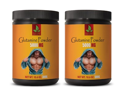 muscle endurance - GLUTAMINE POWDER 5000mg - post workout recovery - 2 Cans