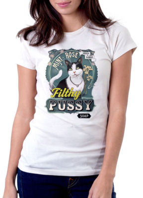 Filthy PUSSY Cat funny ladies sexy HAWAII soap  t-shirt OZ09869