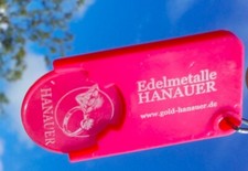EDELMETALLE GOLD HANAUER EINKAUFSWAGEN CHIP SCHL&Uuml;SSEL ANH&Auml;NGER SELTEN VINTAGE