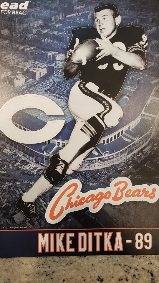 Футболка снятая с производства Chicago Bears HOF MIKE DITKA NO89 FATHEAD 2/9/13 - Изображение 2 из 3