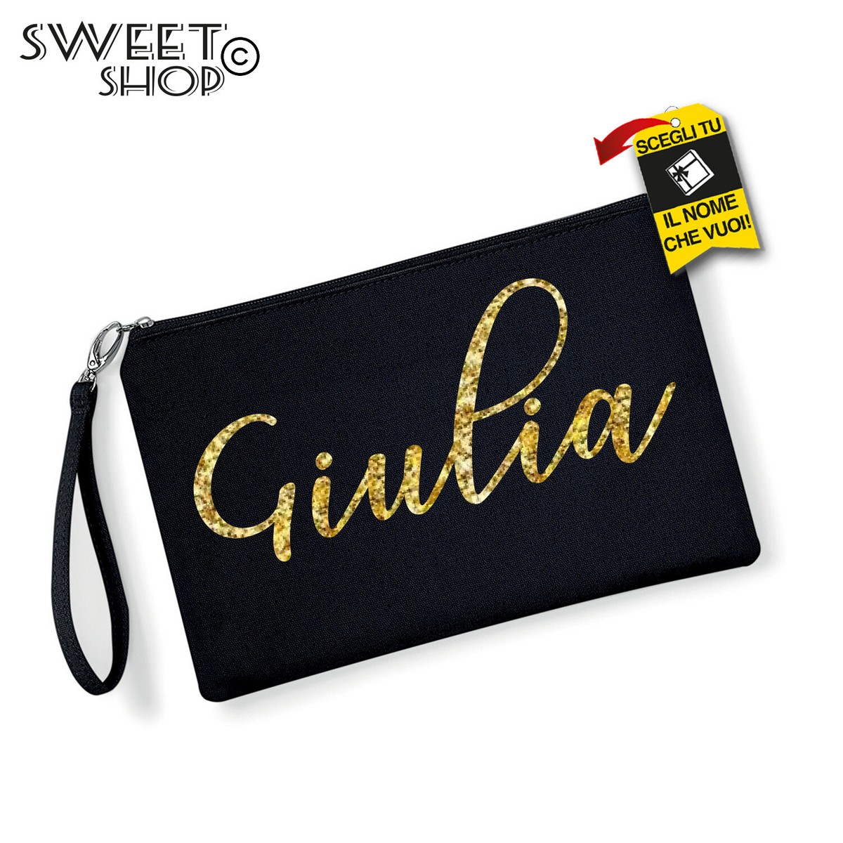 POCHETTE ASTUCCIO NOME PERSONALIZZATO IDEA REGALO MAESTRA MAMMA AMICA  NATALE