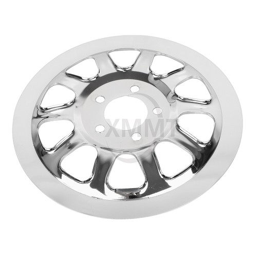 Chrome Pulley Cover Insert for Harley Fat Boy Softail Custom Deluxe FLSTC FLSTFB - Picture 3 of 10