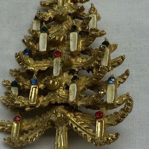 Ladies Girls Christmas Tree Pin Brooch by ART - Picture 5 of 11