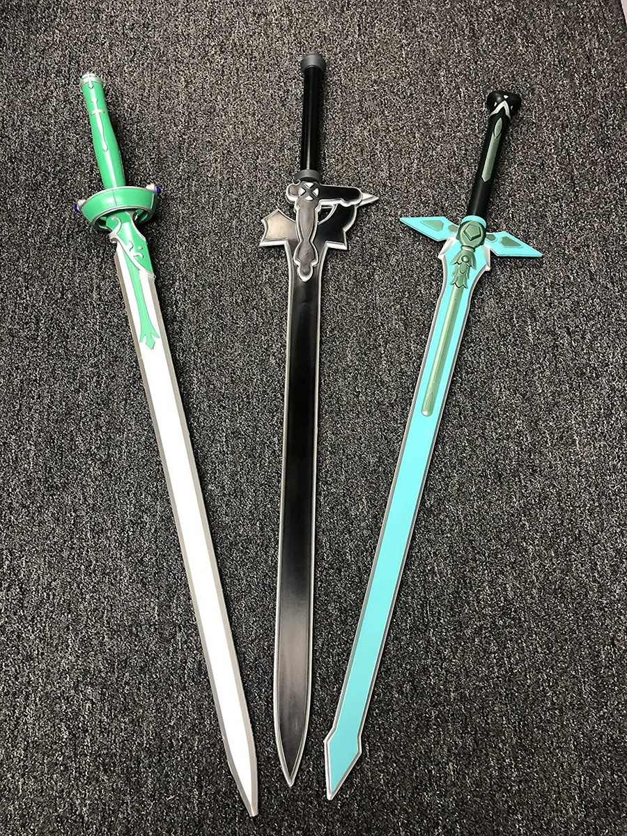 Set of 3 Sword Art a Online Kirito Asuna Elucidator Dark Repulsor