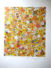 TAKASHI MURAKAMI: LITOGRAFIA "FIORI" LIMITATA, FIRMATA, NUMERATA 50x65cm