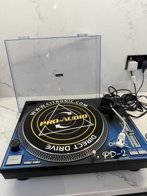 Citronic PD-2S MK Direct Drive DJ Turntable Plattenspieler getestet und funktionsfähig