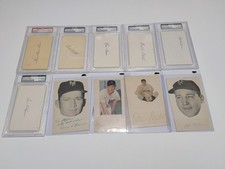 PSA DNA JSA index card cut signatures lot 10 vintage baseball autos 1920s-60s