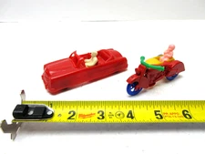 THOMAS PYRO MOTORCYLE 2 PC AMERICAN FLYER LIONEL MARX PLASTICVILLE - O / S GAUGE