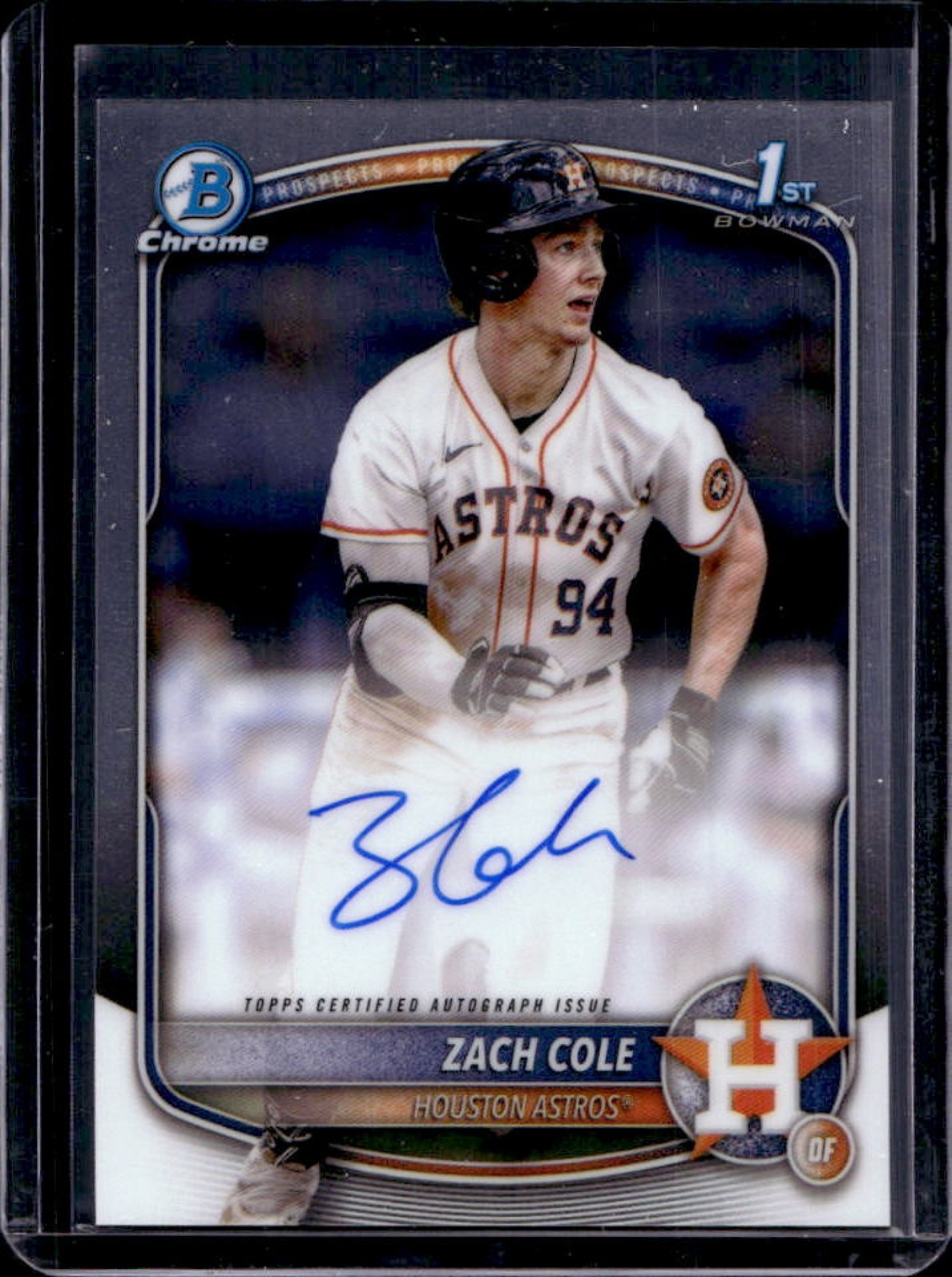 2025 Bowman Chrome Zach Cole Auto 1st Prospect #CPA-ZC Astros