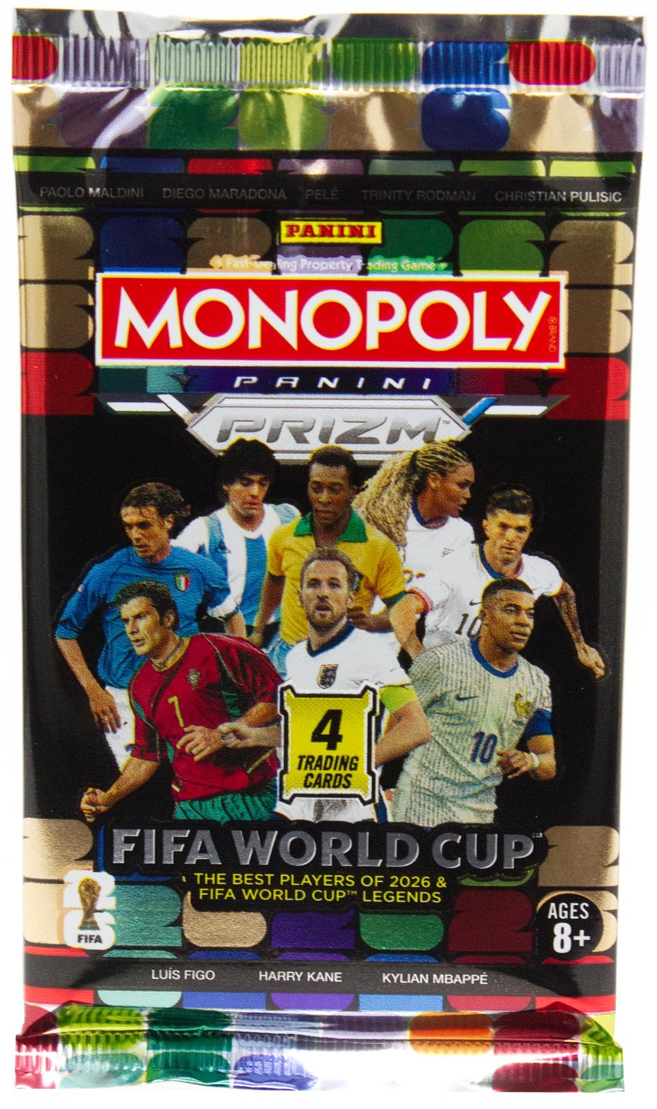 FIFA World Cup Monopoly 2026 Prizm Trading Card BLASTER Pack [4 Cards]