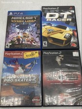 Assorted Sony PS2 DT Racer & Sony PS4 Minecraft: Story Mode Video Games Lot Of 4