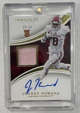 2016 Immaculate Collection Collegiate 8/10 Jordan Howard Jersey # Hoosiers RPA