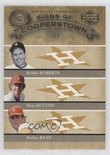 2005 Hall of Fame Signs Cooperstown Triple Gold 2/5 Don Sutton Nolan Ryan sd0