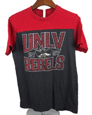 University of Las Vegas UNLV Rebels Gray S/S Retro T-Shirt Medium NCAA College
