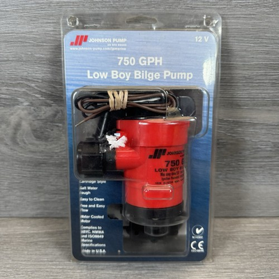 #ad #ad Johnson Pump Low Boy Bilge Pump 750 GPH Model: 33703 Red $39.95