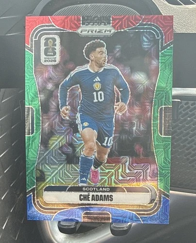 Che Adams 2026 Panini Prizm FIFA World Cup Red Green Blue Mojo SP #391 Scotland