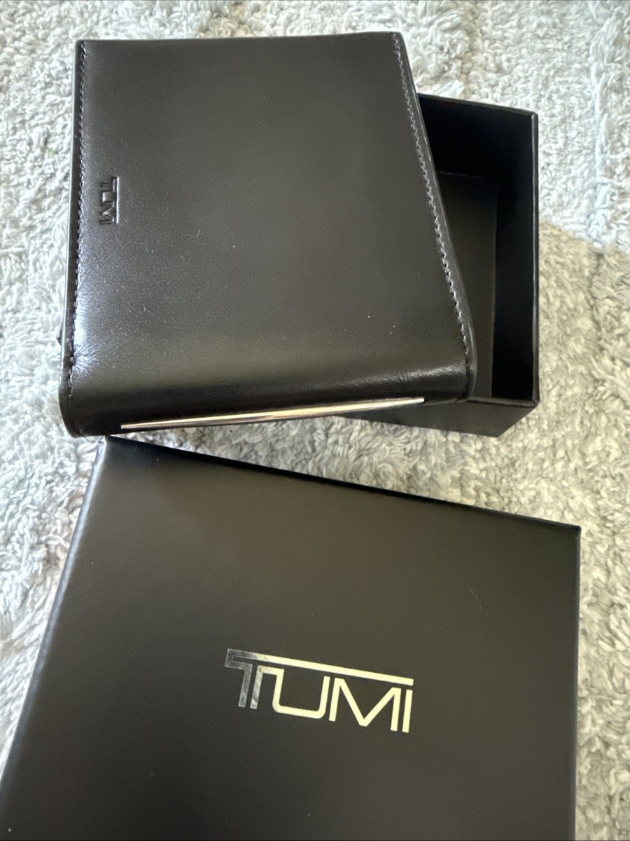 Tumi Mens Wallet Donington SLG Leather Single Billfold Black