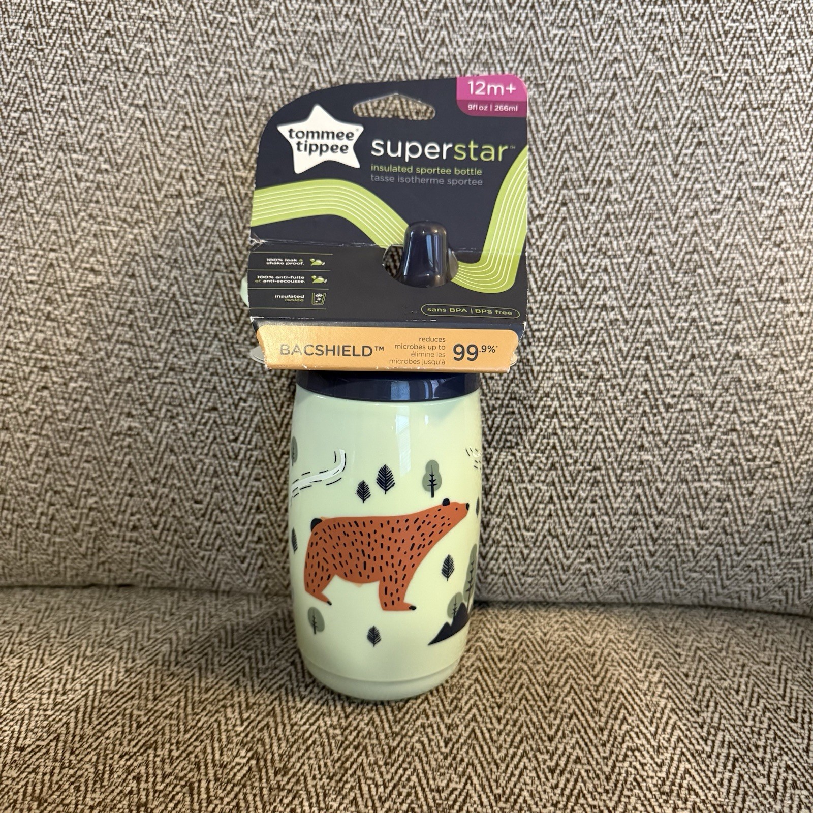 Tommee Tippee Insulated Straw Sippy Cup, 9oz., 12M+, Leak & 