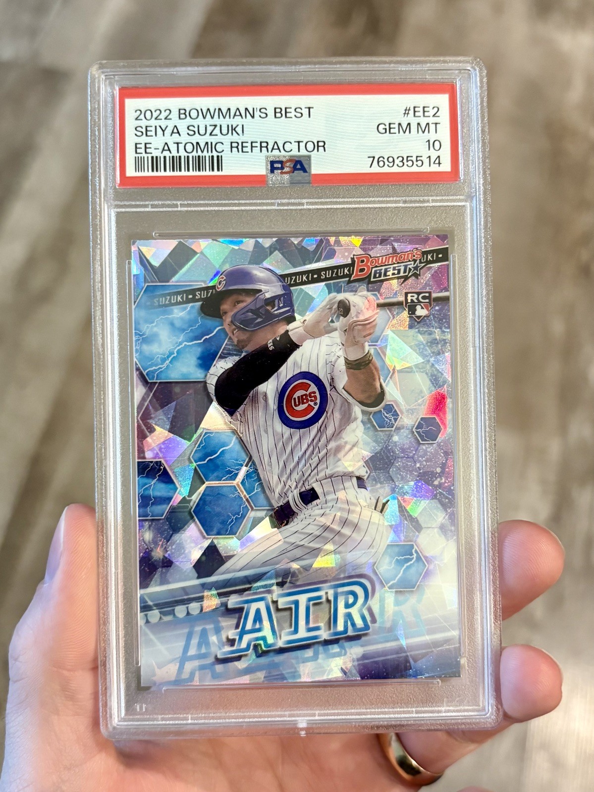 2022 Bowman's Best Seiya Suzuki Cubs #EE2 PSA 10 Elements of Excellence ATOMIC
