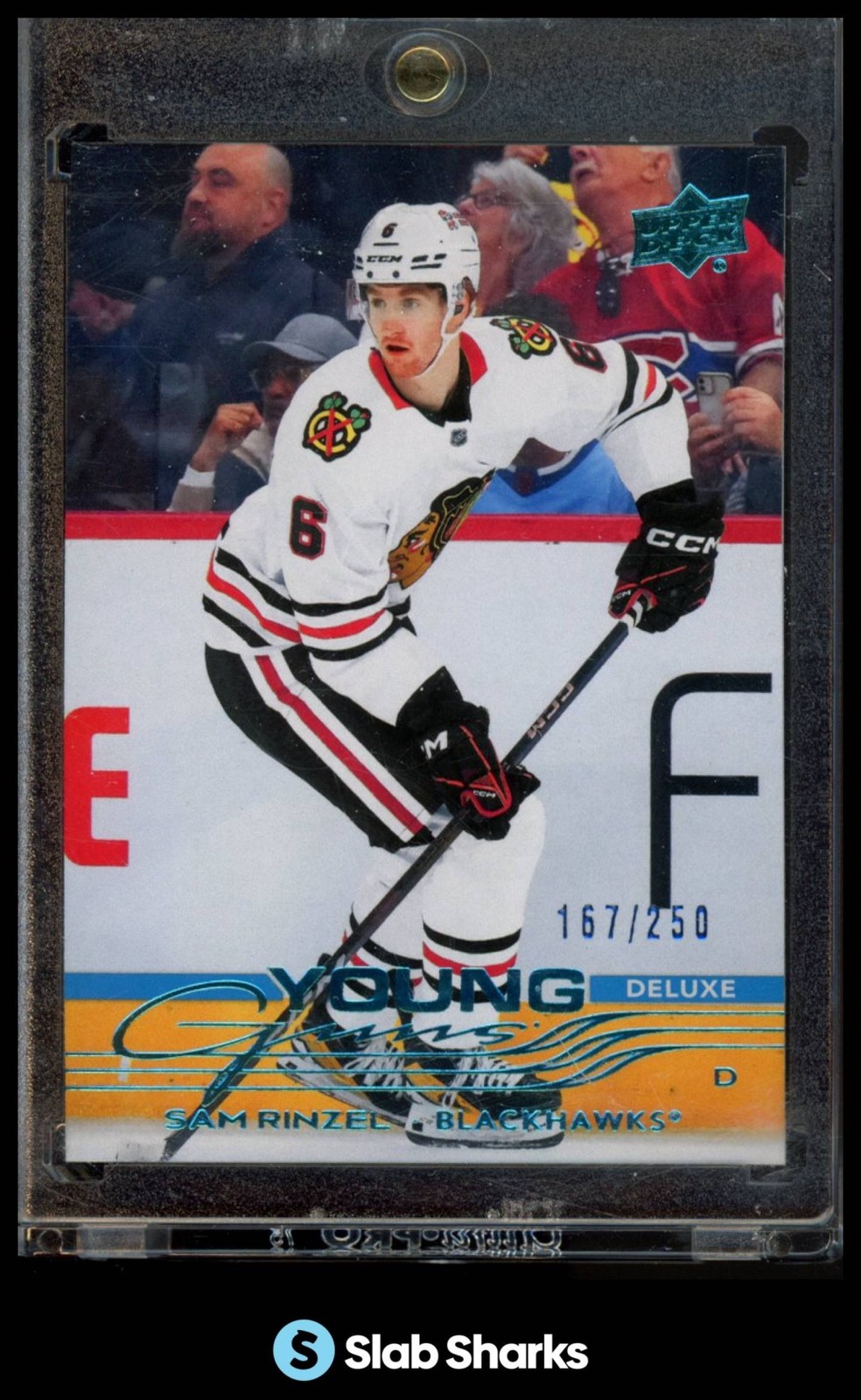 2025 UPPER DECK SERIES 1 #248 SAM RINZEL DELUXE YOUNG GUNS RC ROOKIE /250