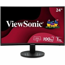 ViewSonic VA2416C 24 Inch Full HD 1080p Frameless Curved Monitor with Variable R
